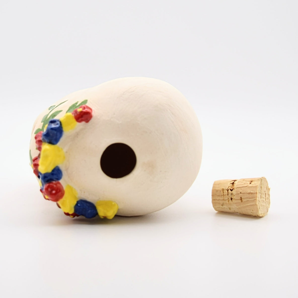 Ceramic Skull Bottle