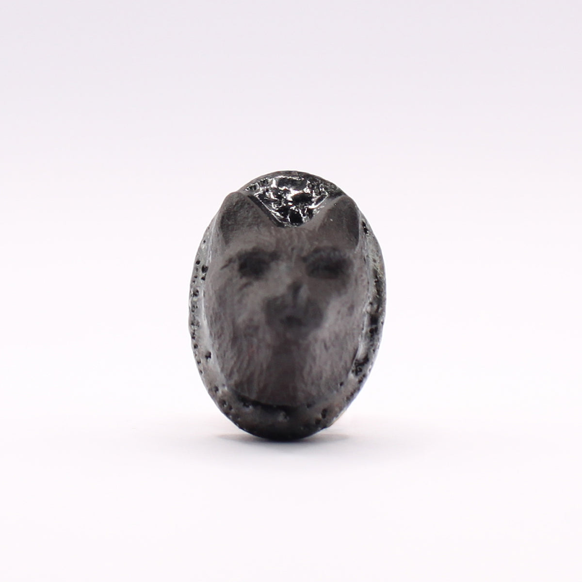 Black Stoneware Cat Pin