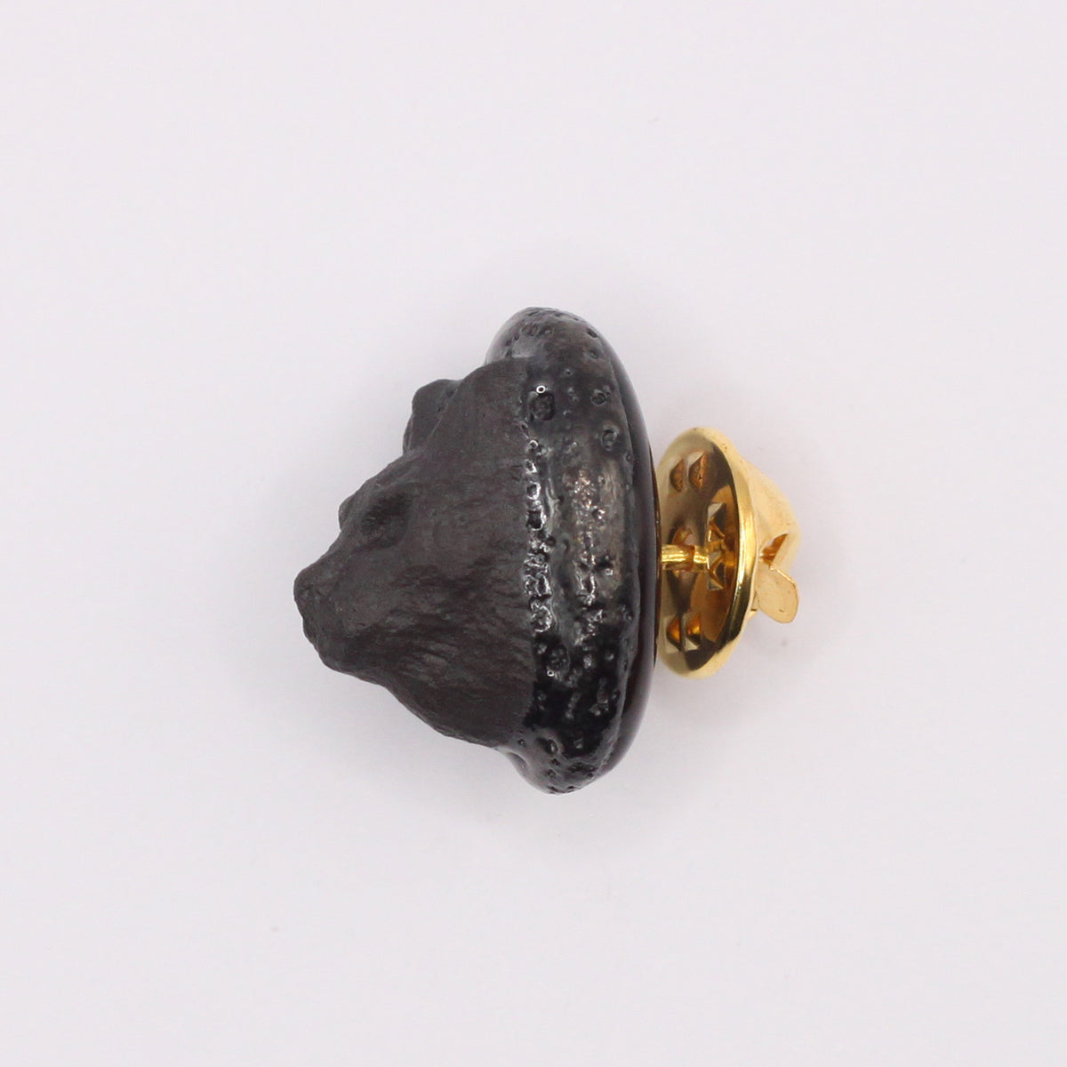 Black Stoneware Cat Pin