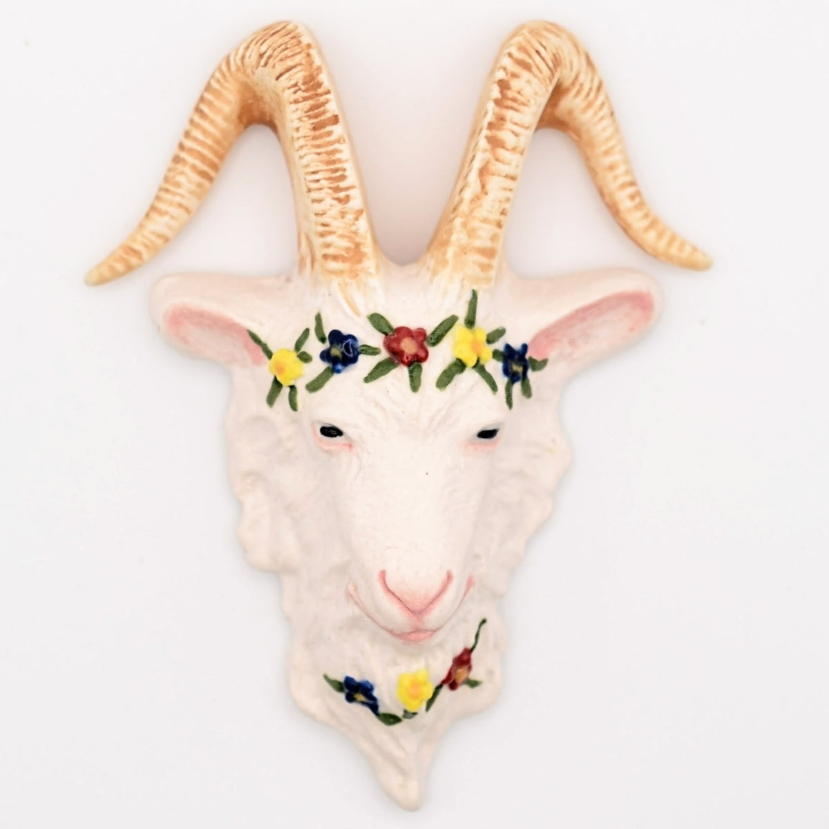 Porcelain Goat Wall Decor