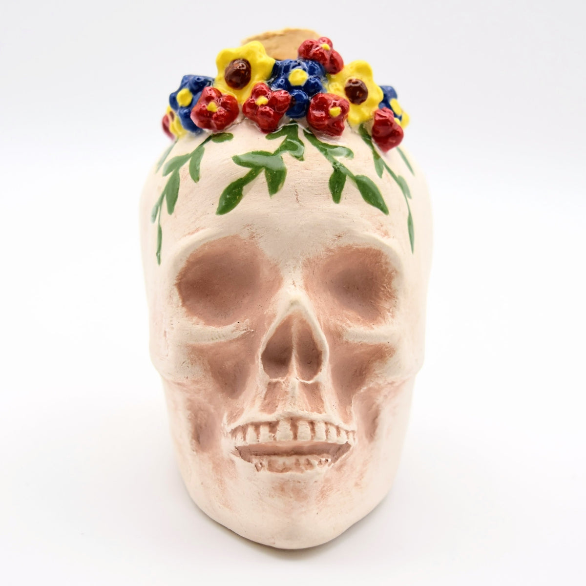 Ceramic Skull Bottle