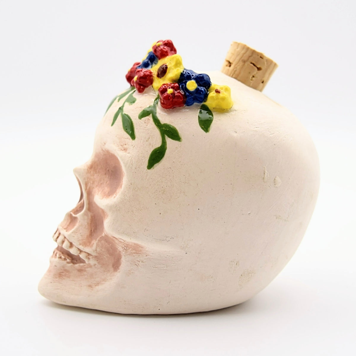 Ceramic Skull Bottle