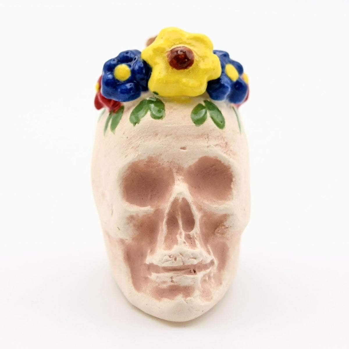 Mini Ceramic Skull Bottle
