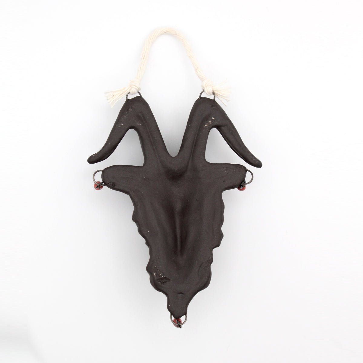 Black Stoneware Goat Wall Decor