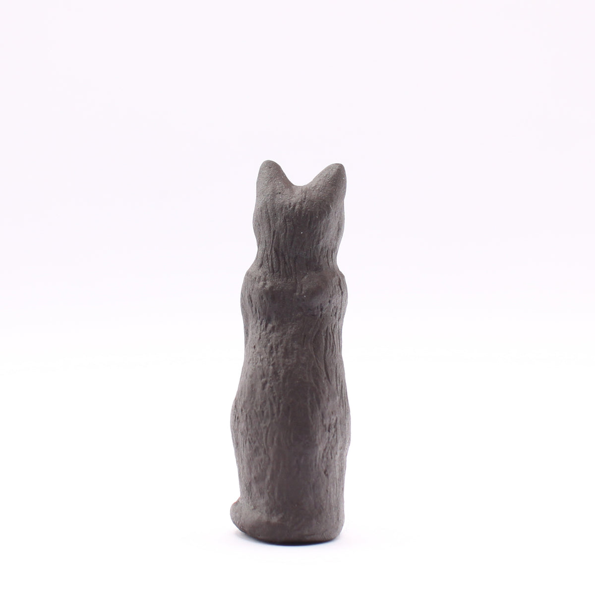 Mini Black Stoneware Cat Figurine