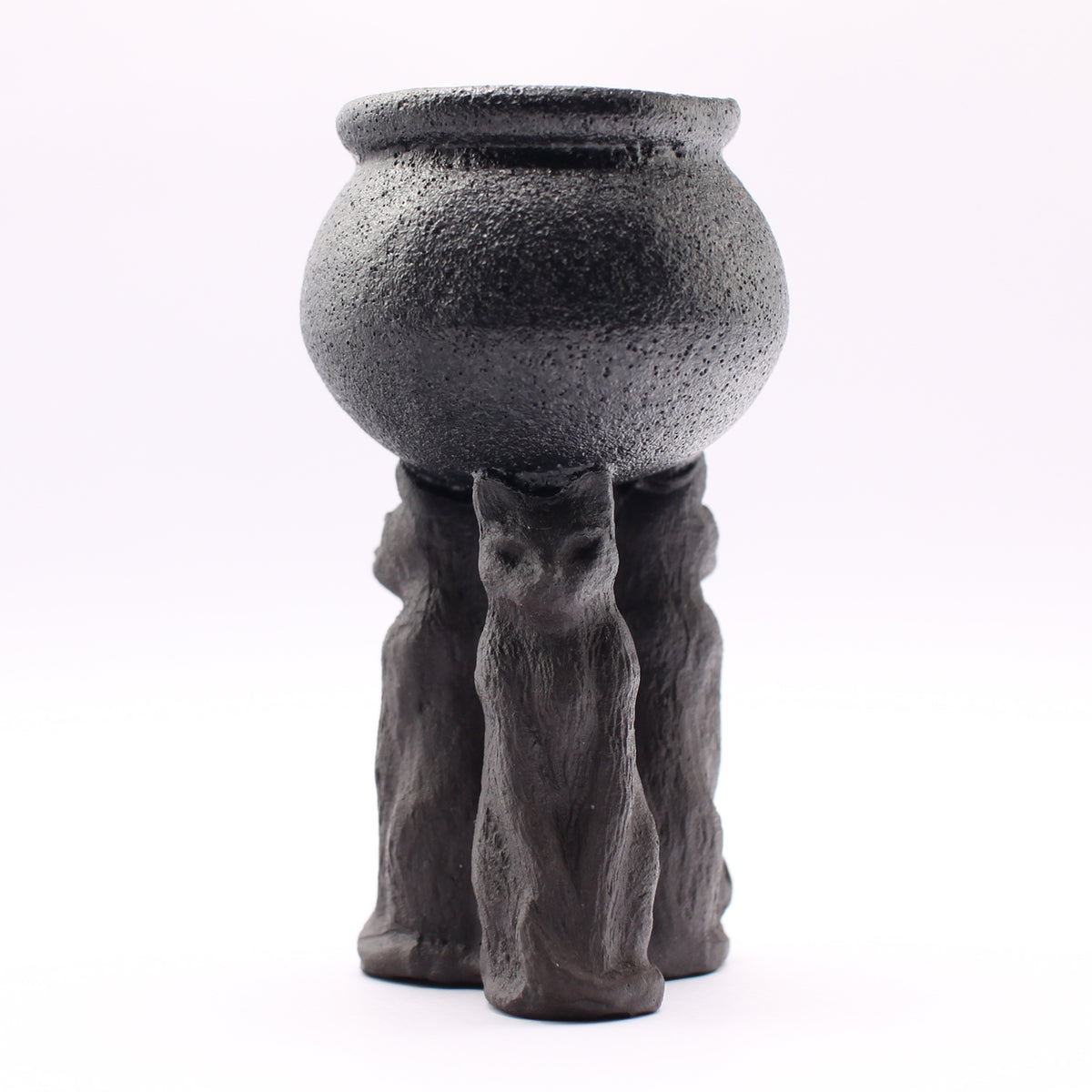 Mini Black Cat Footed Cauldron