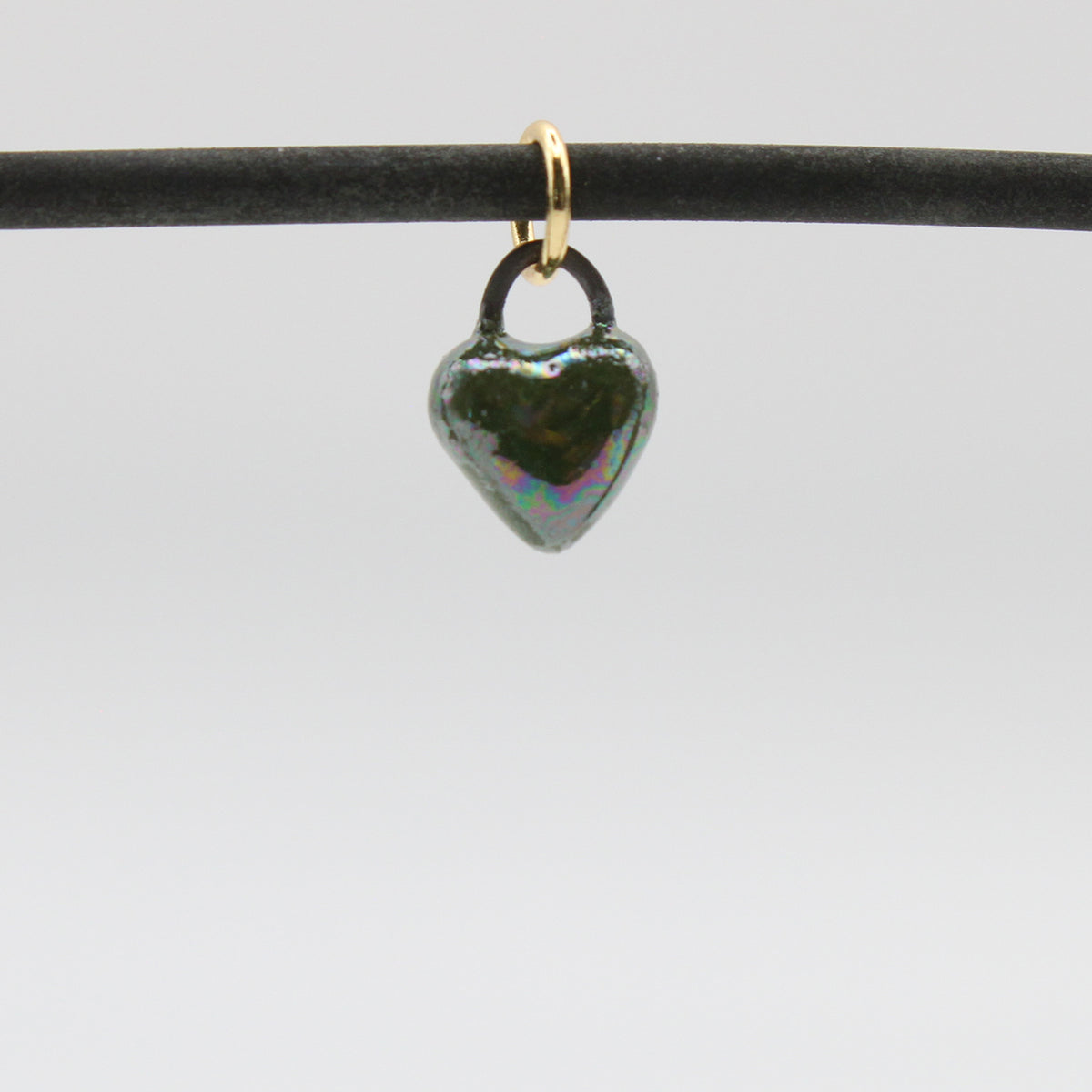 Mini Porcelain Heart Charm