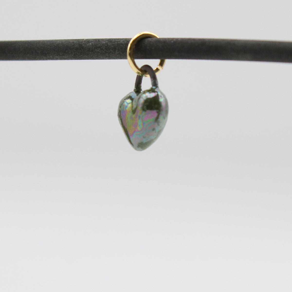 Mini Porcelain Heart Charm