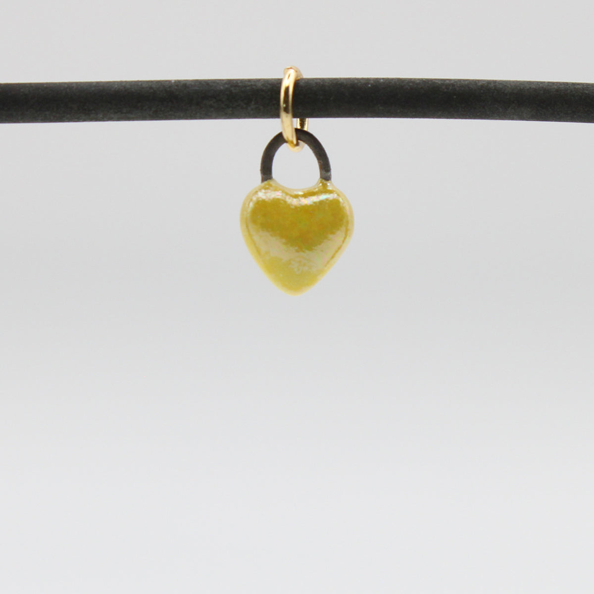 Mini Porcelain Heart Charm