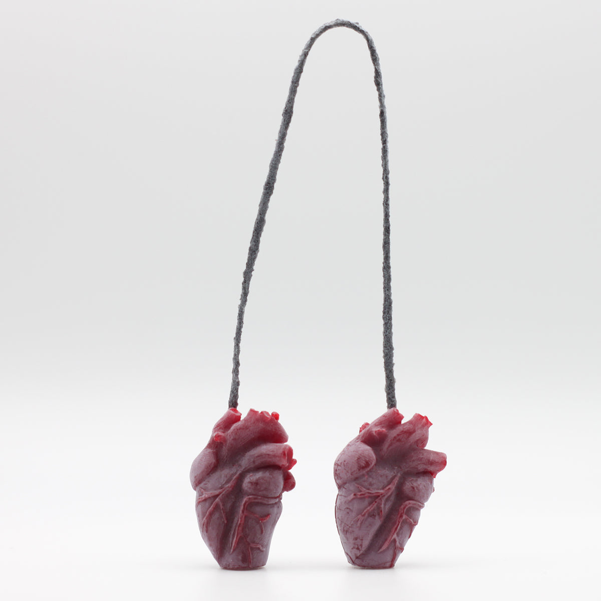 Mini Red Heart Candle Set with Black Wicks