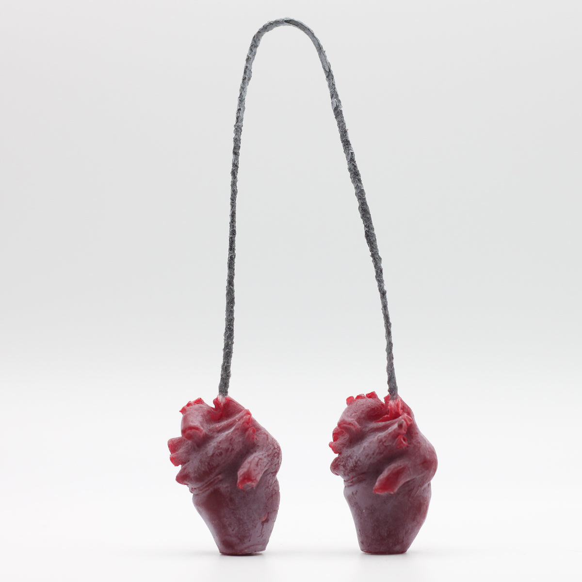 Mini Red Heart Candle Set with Black Wicks