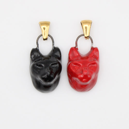 Porcelain Cat Pendant