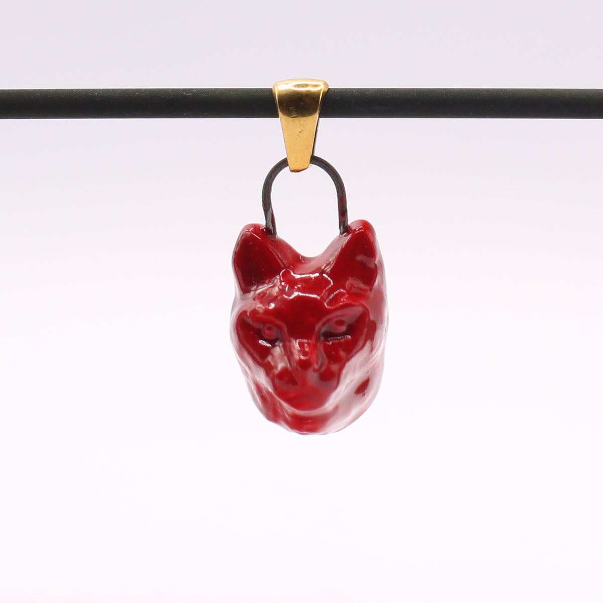 Porcelain Cat Pendant