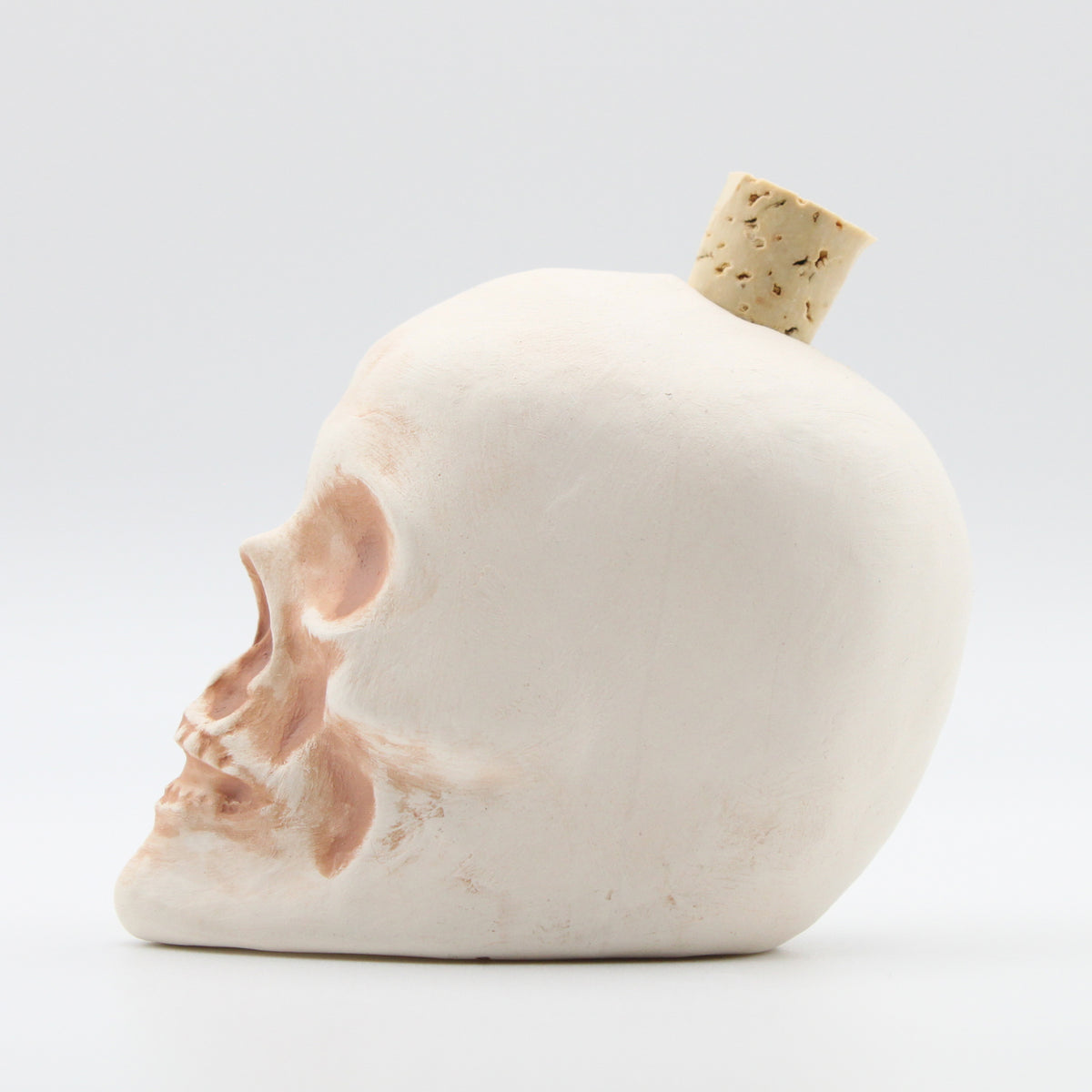 Ceramic Skull Bottle