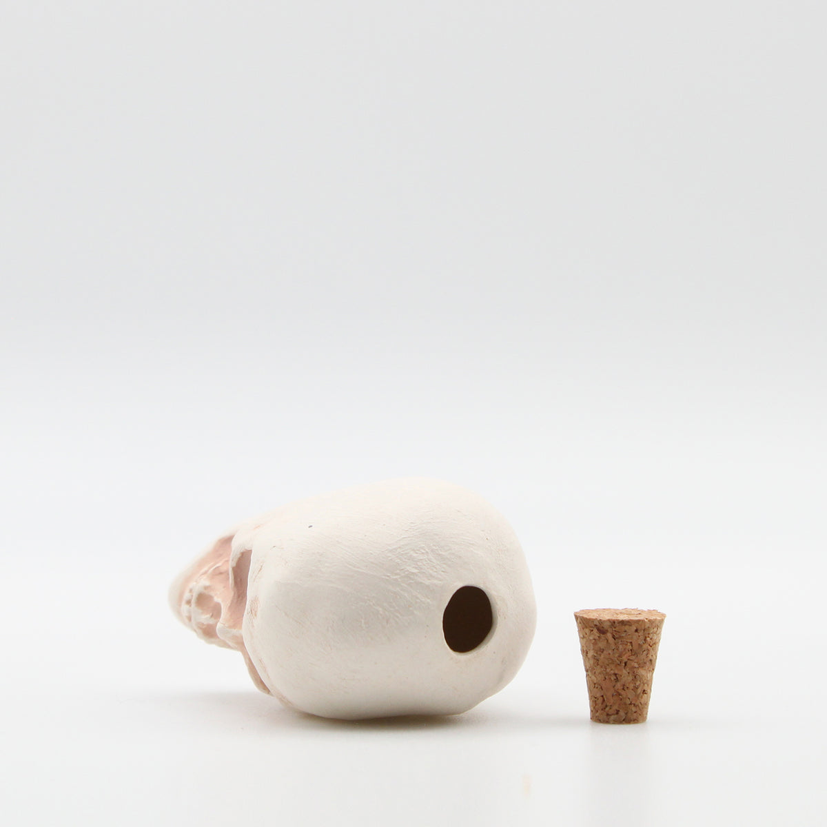 Mini Ceramic Skull Bottle